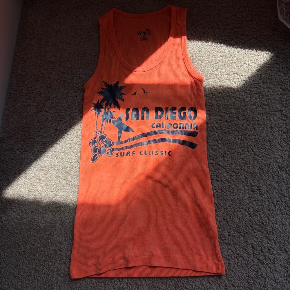 Orange San Diego Surf Classic Tank Top